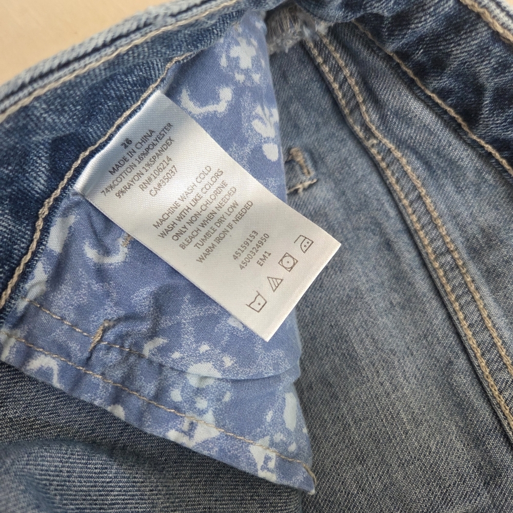 Sam Edelman The Jenny Skirt Denim Frayed Hem Mini 28 Inch Waist Size 26 Tag - Picture 11 of 14
